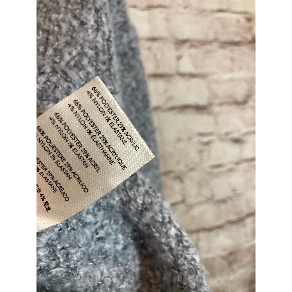 Free People BFF Cowl Neck Sweater Oversized Boxy Large Light Gray Soft Knit - Picture 13 of 15